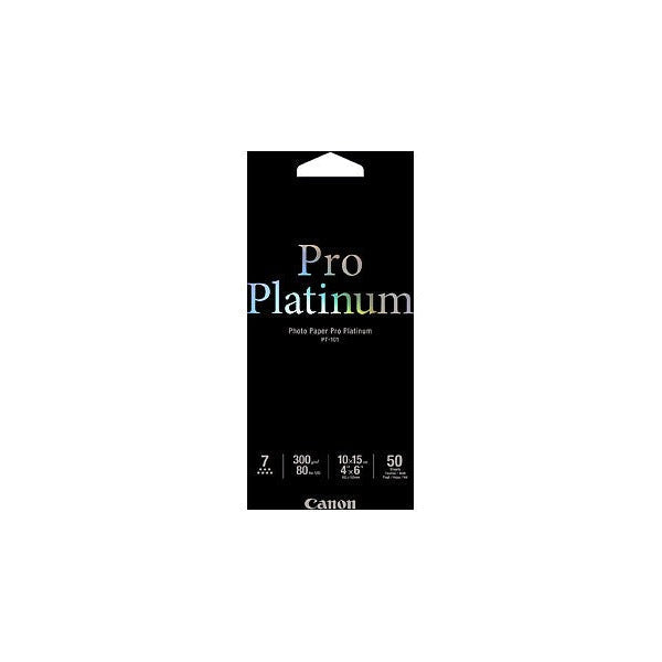 Canon PT1014X6-50 4x6 Pro Platinum High Gloss Photo Paper 50 Pack