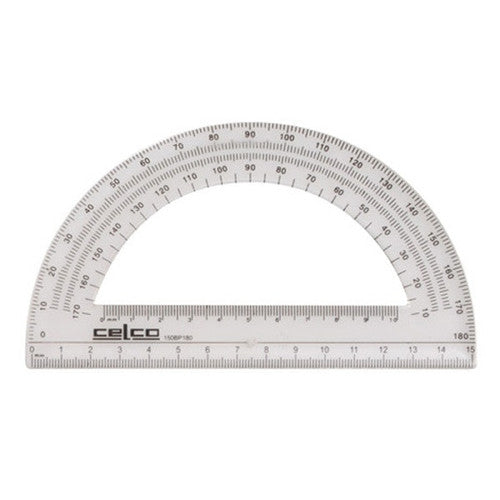 Celco 180 Degrees Protractor 15cm