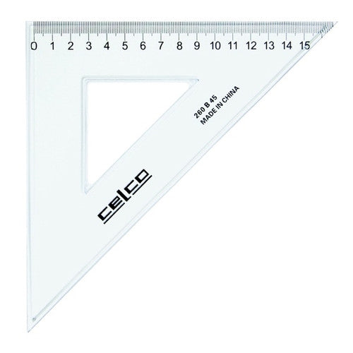 Celco 45 Degree Set Square 26cm Clear
