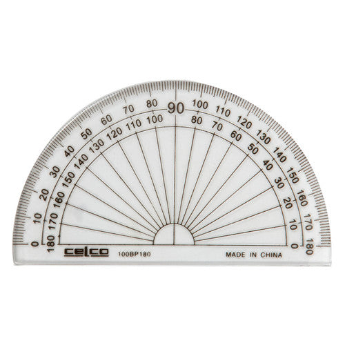 Celco Protractor 10cm 180 Degrees Bulk Pack of 50