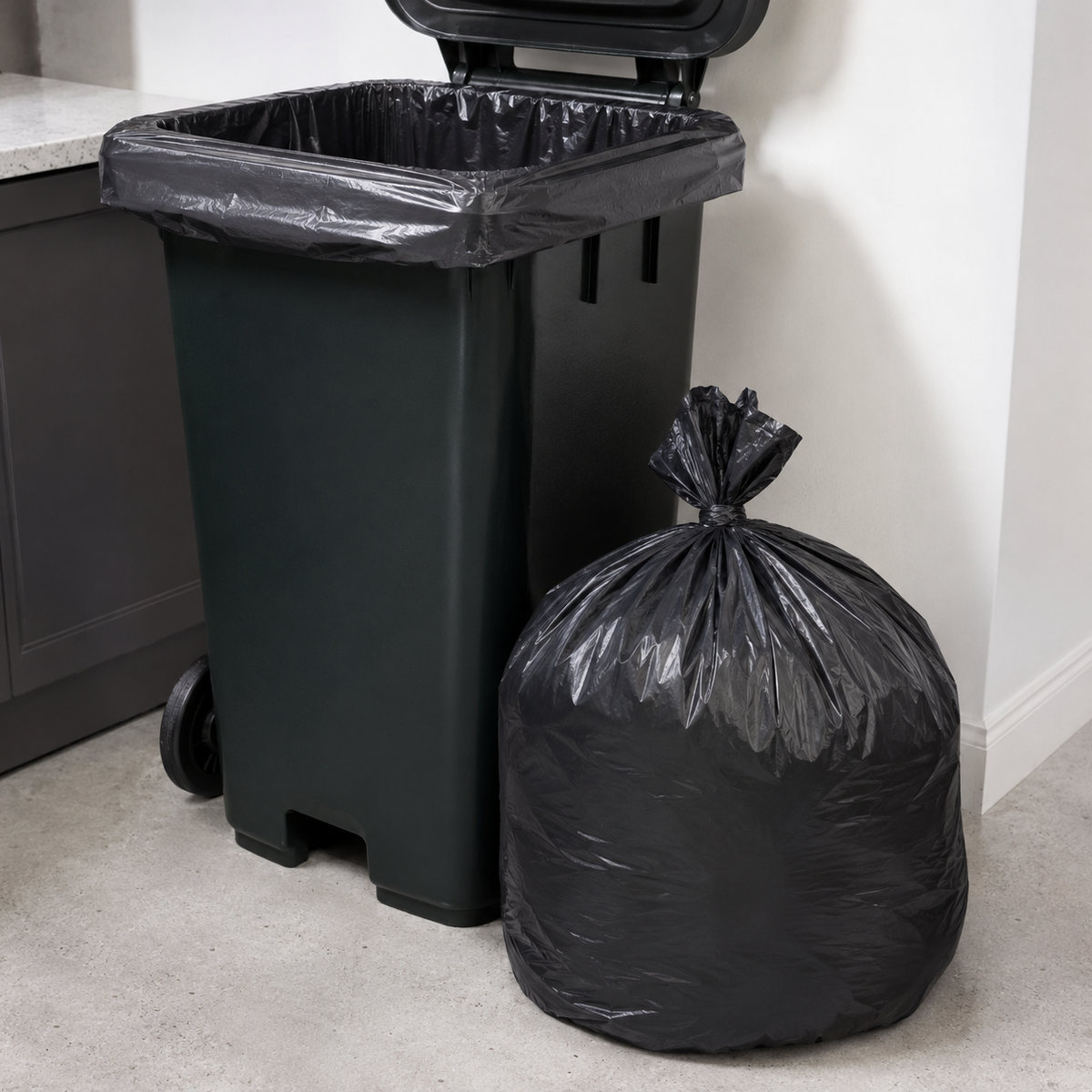 Clean Wiz Oxo-Biodegradable Heavy Duty Bin Liner 82L Black Star Seal Pack of 25 Box of 10