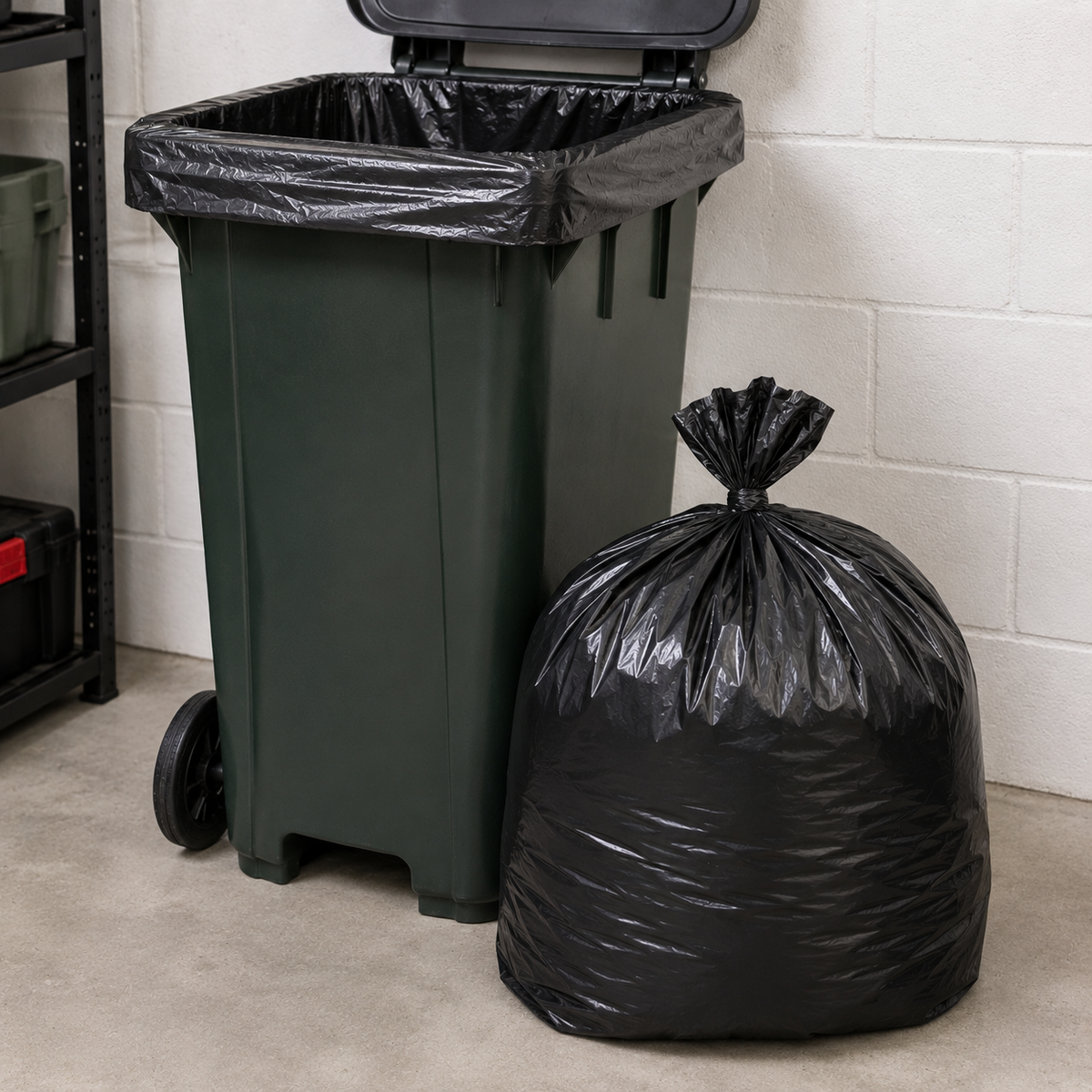 Clean Wiz Oxo-Biodegradable Heavy Duty Bin Liner 82L Black Star Seal Pack of 25 Box of 10