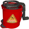 Cleanlink 12116 Mop Bucket Heavy Duty Plastic Wringer 16 Litre Red