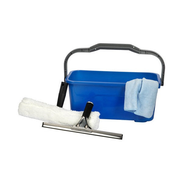 Cleanlink 12021 Window Cleaning Kit with Bucket Cloth Channel and T-Bar