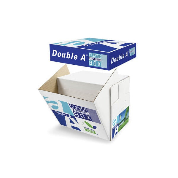 Double A A4 Copy Paper 80gsm White Clever Box Pallet of 60 Boxes 150000 Sheets