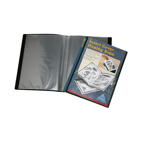 Colby 245A Display Book with Insert A4 20 Pocket Black