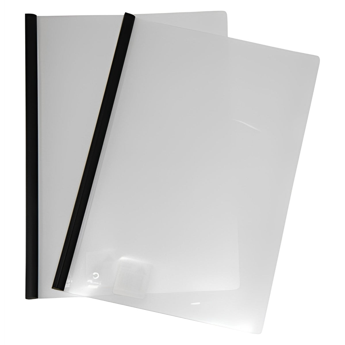 Colby A4 Clear Cover with Spine Black