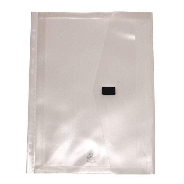 Pop A4 Polywally Binder Wallet with Hook and Loop Clear