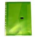Pop A4 Polywally Binder Wallet with Hook and Loop Lime