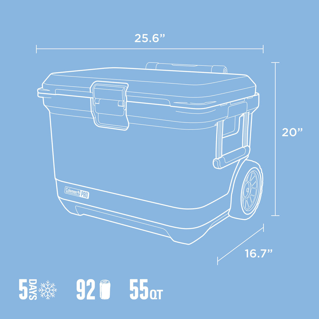 Coleman Pro 52L Hard Cooler Sky Blue