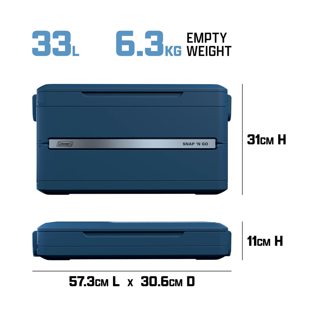 Coleman Snap 'N Go 33L Collapsible Cooler Sapphire