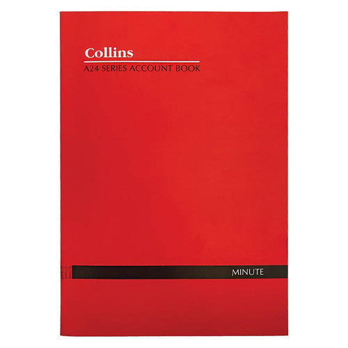 Collins 10232 Account Book Series A24 Minute Red Cover