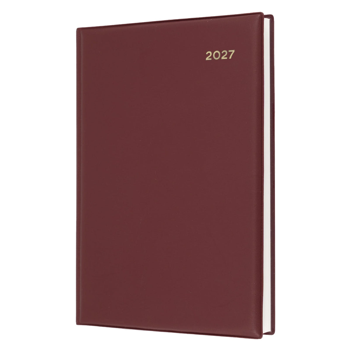 Collins Belmont Diary 2027 A5 Day to a Page Burgundy