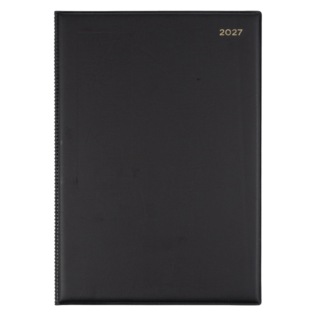 Collins Belmont Diary 2027 A4 Day to a Page Black