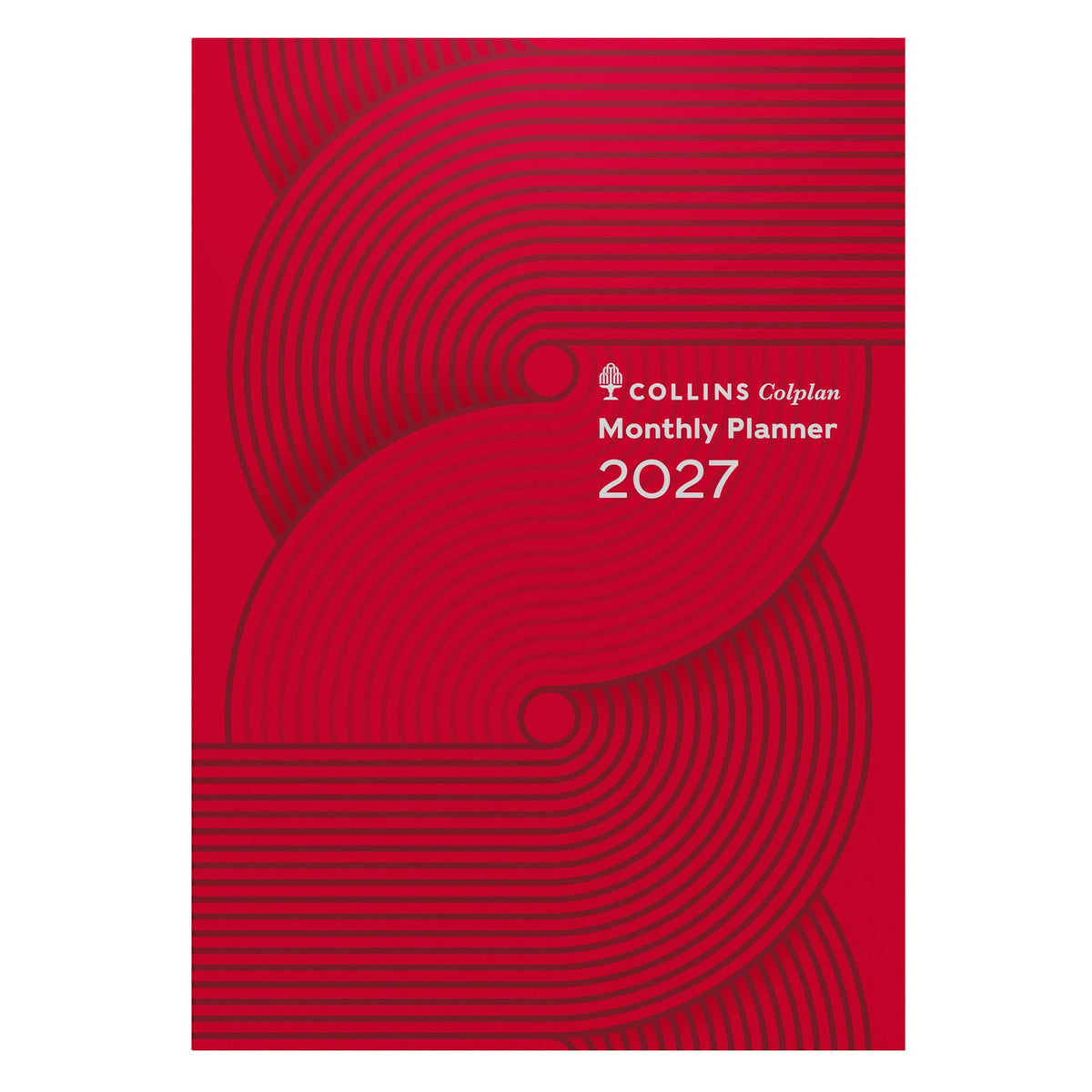 Collins Colplan Planner Diary 2027 A4 Month to View Geo Red