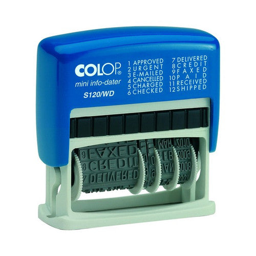 Colop S120/WB Word and Date Stamp 4mm Red/Blue