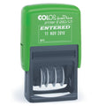 Colop S260/L5 Green Line Dater Stamp Entered 4mm Red and Blue