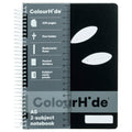 ColourHide A5 2-Subject Notebook 300 Pages Black