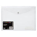 ColourHide Document Wallet Button Closure A4 Clear Pack of 10