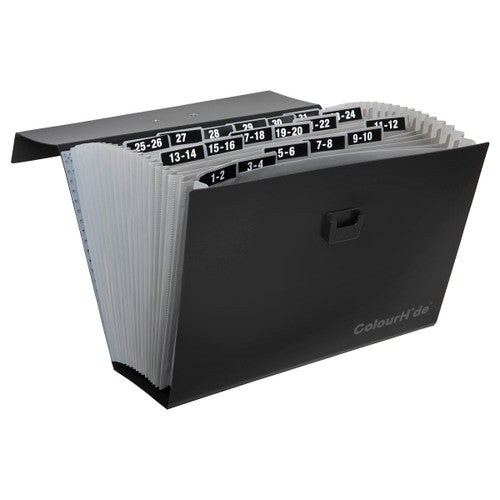 ColourHide Expanding Carry File Black