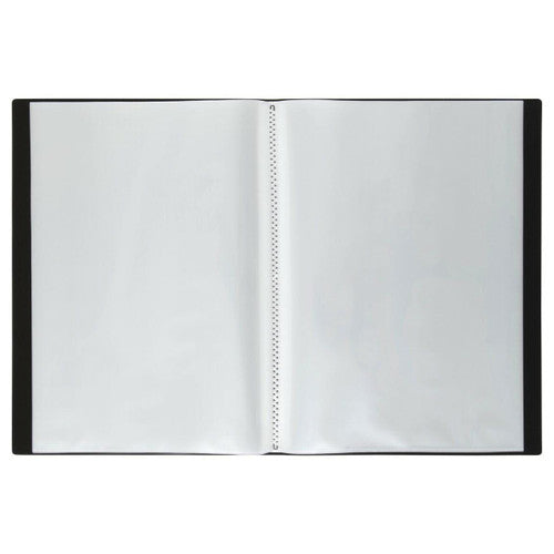 ColourHide Fixed Display Book Insert Cover 20 Pockets Black