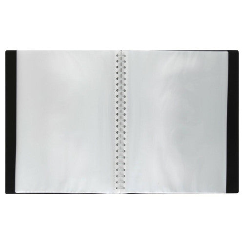 ColourHide Refillable Display Book 40 Pockets Black A4