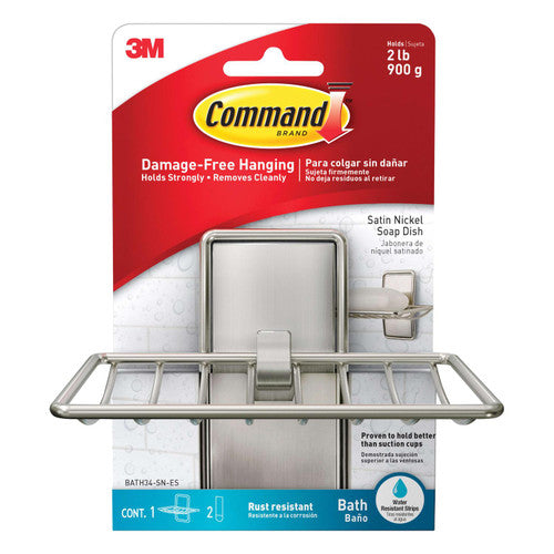 Command Bath Soap Dish Satin Nickel