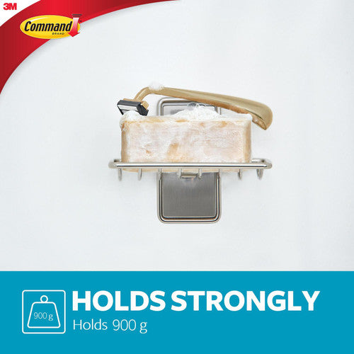 Command Bath Soap Dish Satin Nickel