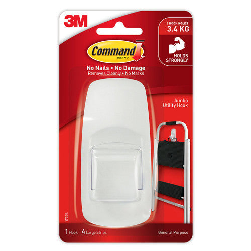 Command Jumbo Hook White 3.4kg