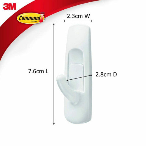 Command Multi-Pack Hooks Medium White 6 Pack 1.3kg