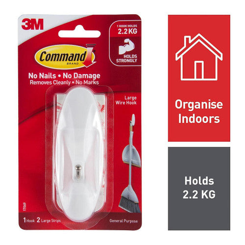 Command Wire Hook Large White 2.2kg
