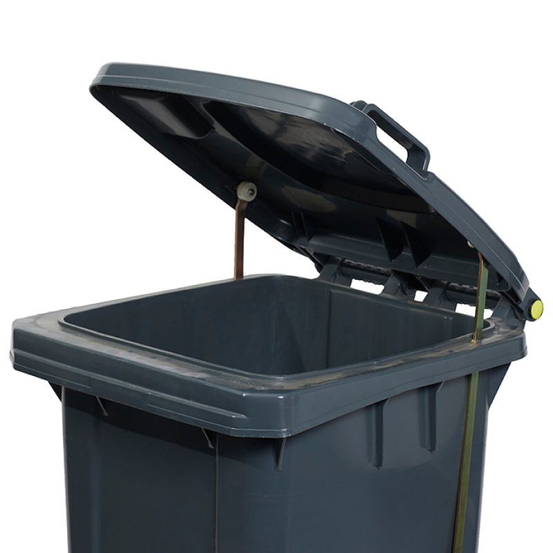 Compass Wheelie Bin with Pedal 120L Grey Pack of 3