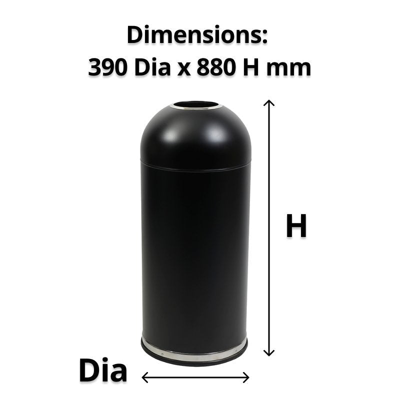 Compass Bullet Bin Black 57 Litre