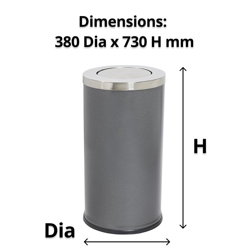 Compass Hammertone Swing Top Bin 62L