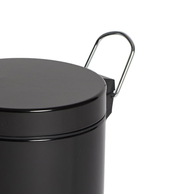 Compass Pedal Bin Powder Coated Black 3L