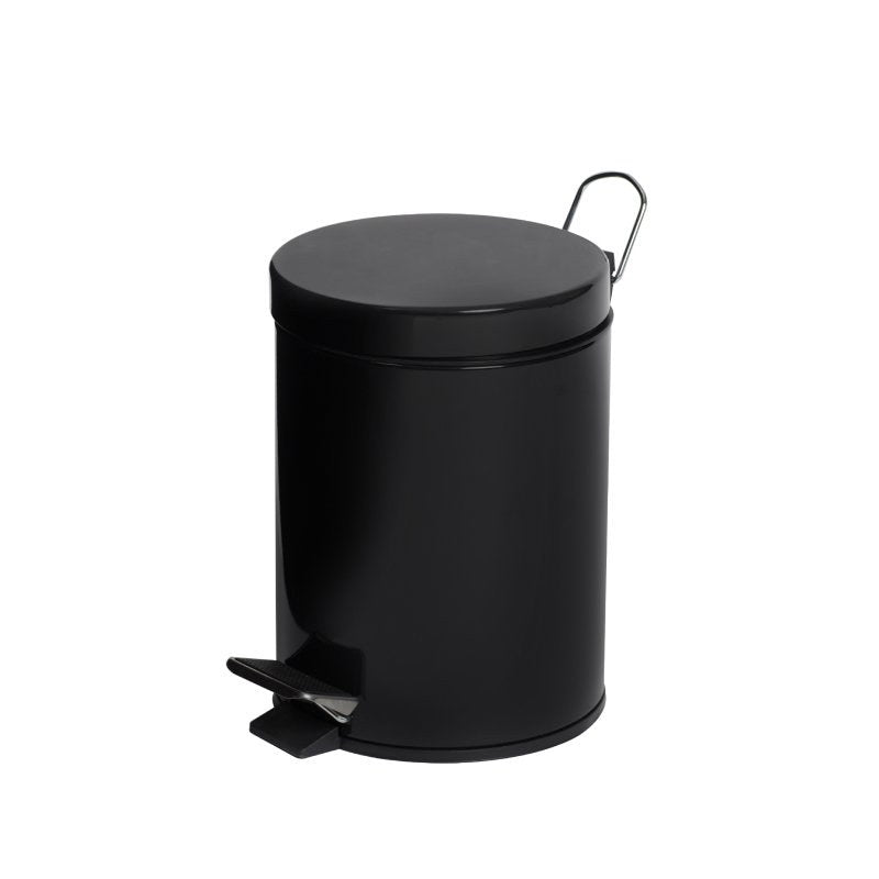 Compass Pedal Bin Powder Coated Black 5L