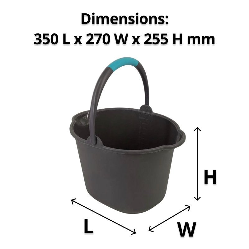 Compass Plastic Bucket 11L Grey
