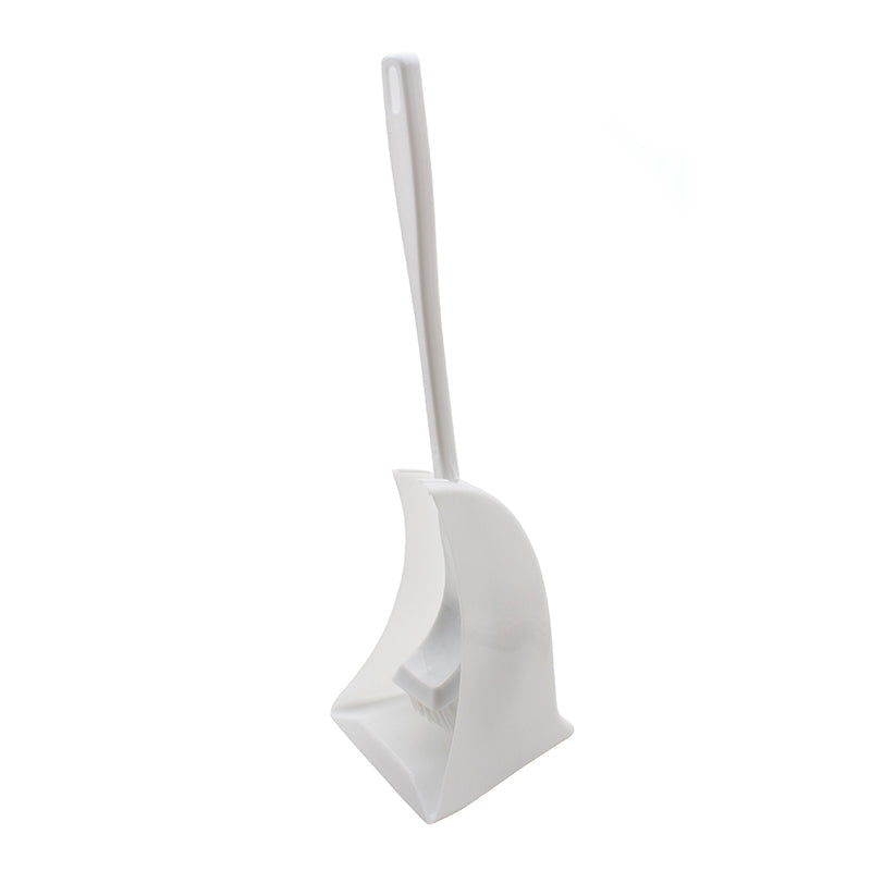 Compass Plastic Toilet Brush with Holder White