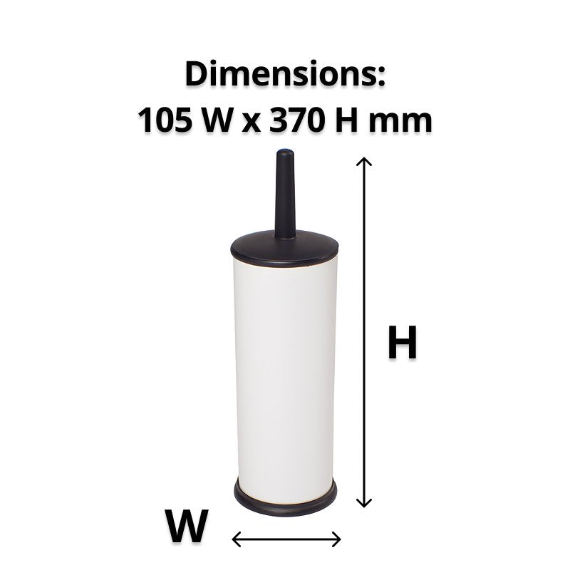 Compass Powder Coated Toilet Brush White