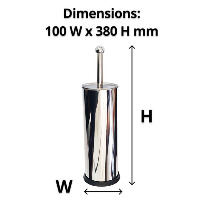 Compass Stainless Steel Toilet Brush with Caddy