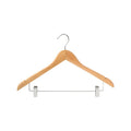 Compass Standard Hook Hanger with Clips 12mm Light Wood Pack of 100