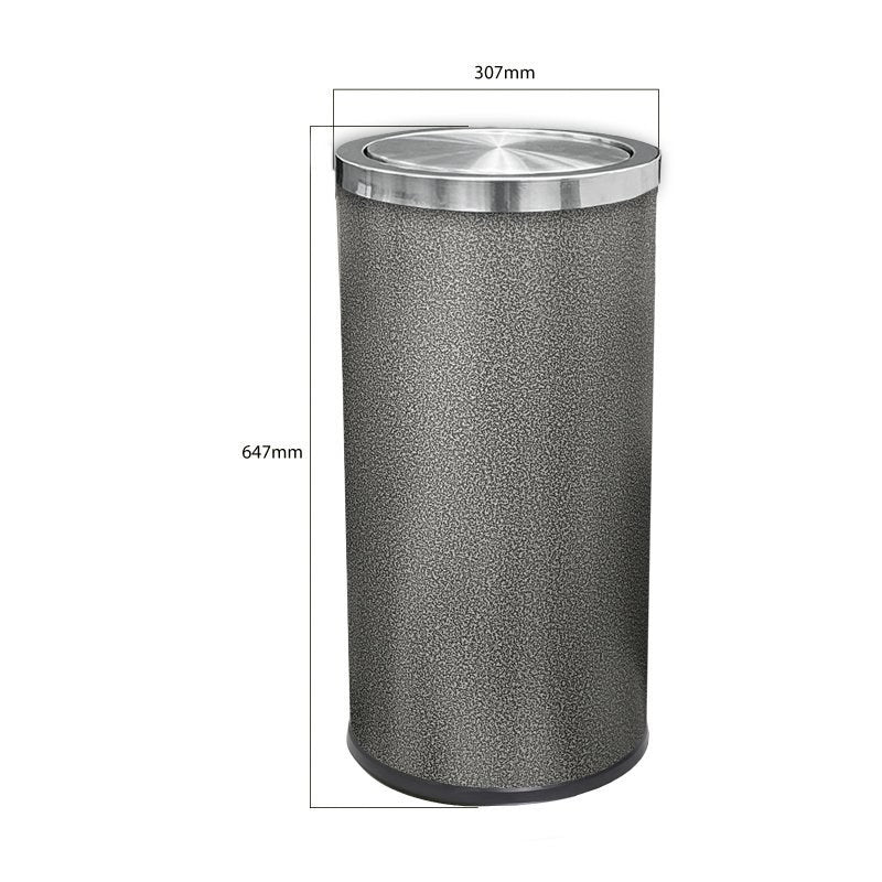 Compass Swing Top Bin Hammertone Grey 30L