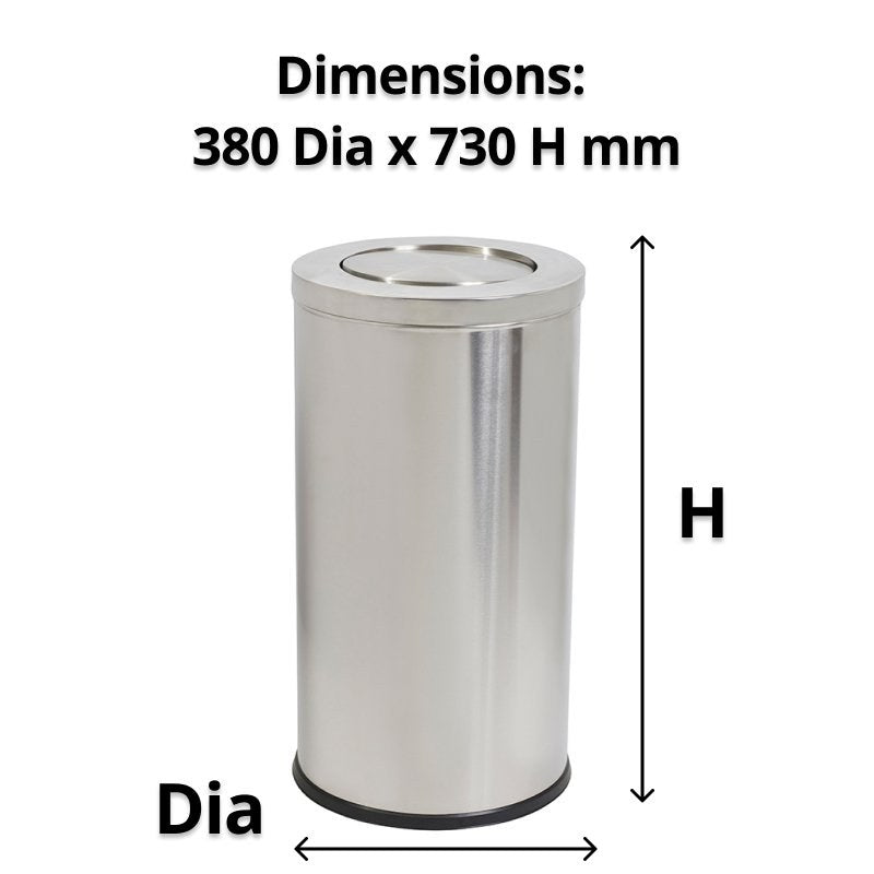 Compass Swing Top Bin Stainless Steel 62L