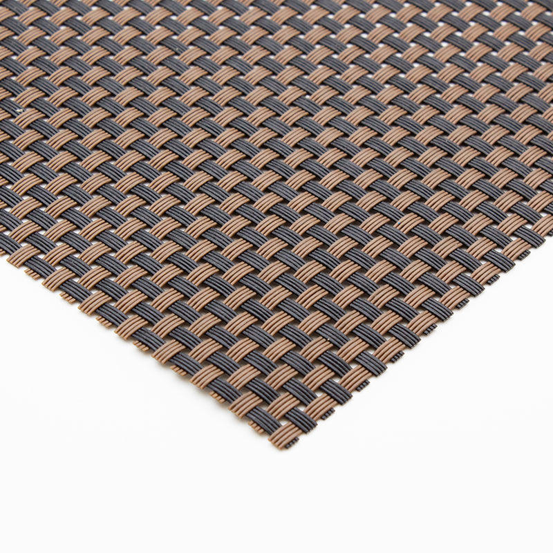 Connoisseur Brown and Black Woven PVC Placemat Box of 12
