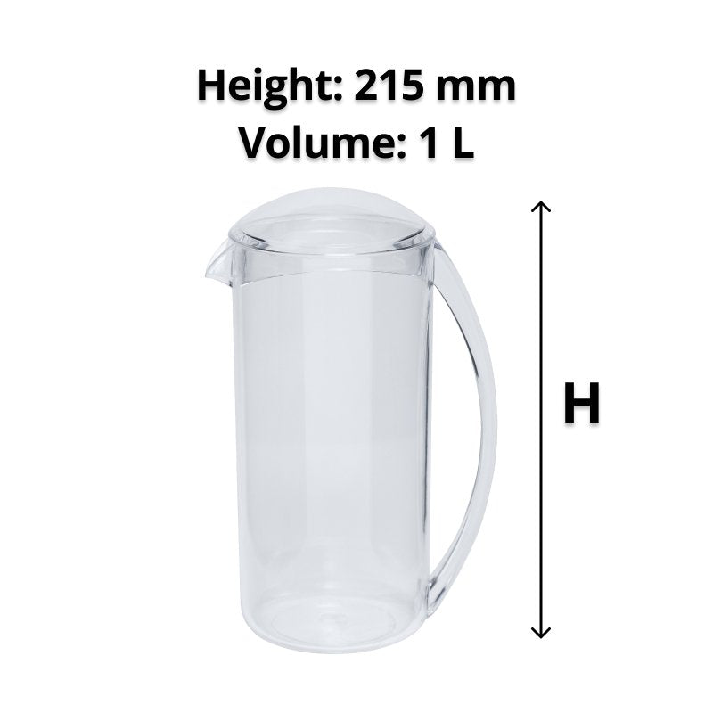 Connoisseur Plastic Water Jug with Lid 1L