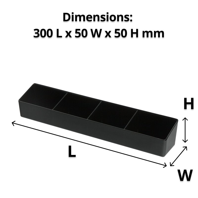 Connoisseur Long 4 Compartment Sachet Holder Black