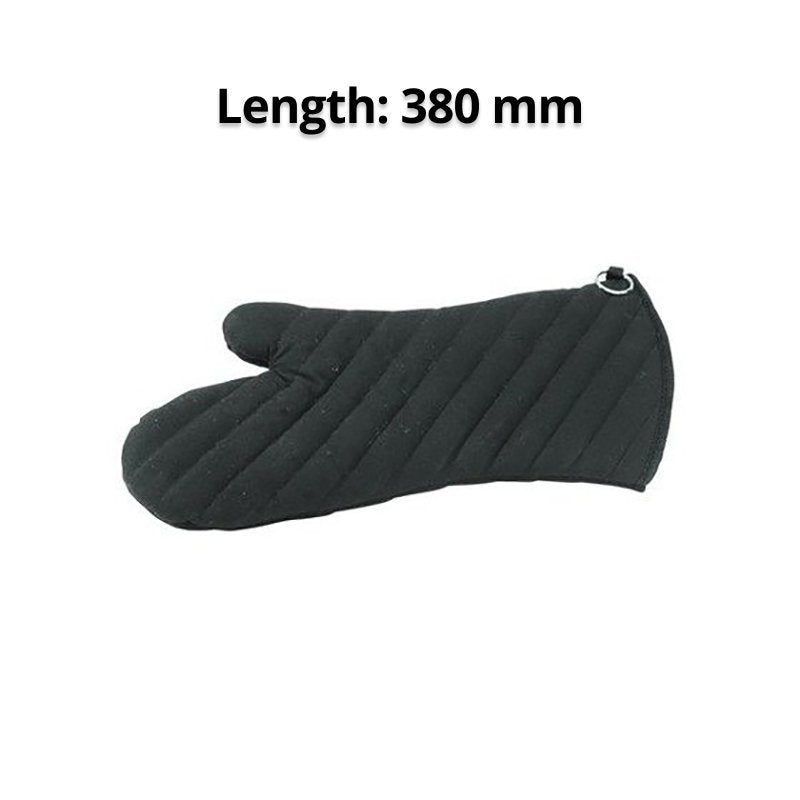 Connoisseur Oven Mitt Heat Resistant Black 380mm Pack of 12