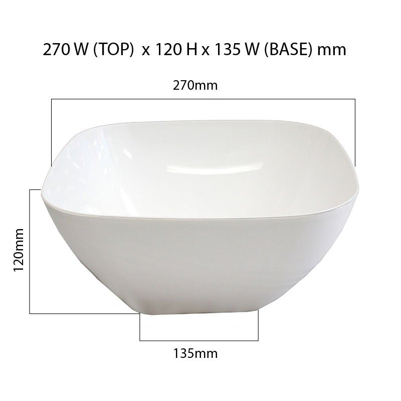Connoisseur Plastic Salad Bowl White