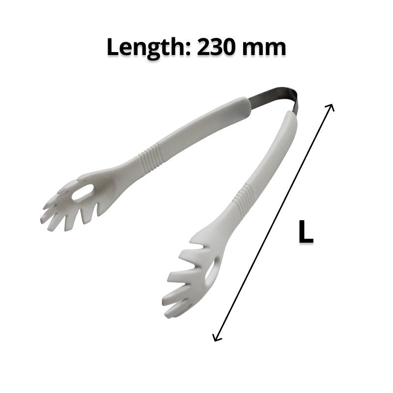 Connoisseur Plastic Salad Tongs White 23cm