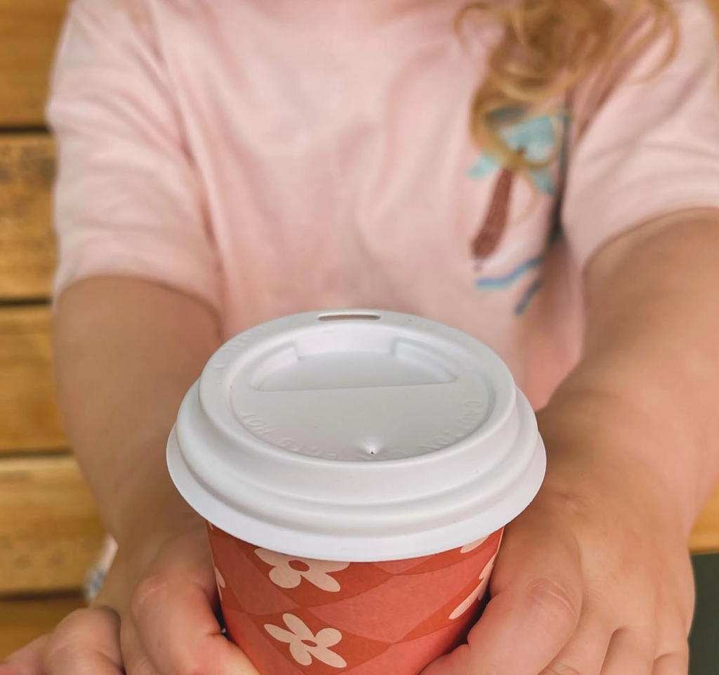 Creative Cafe Co 4oz PP Babycino Espresso Lids White - Carton 1000